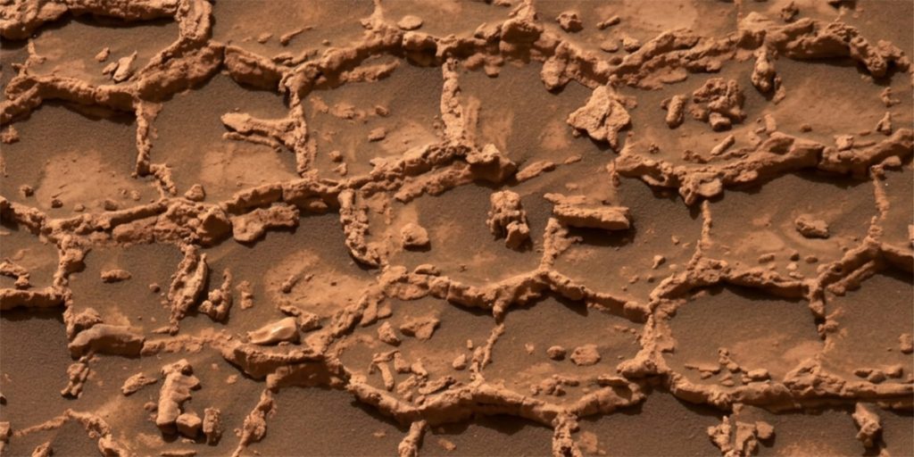 Curiosity нашёл на Марсе загадочные полигональные структуры, похожие на соты